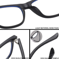 AIMISUV - Original Anti Blue Light Blocking Glasses Kids Frame Fashion Square Glasses Acetate Clear Lens UV400 Computer Children Eyeglasses