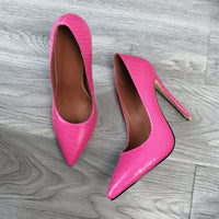 Original Womens Pumps High Heeled Stiletto Shoes Fashion Party Ladies Dress Rose Pink Heels Plus Size 2022 Spring Newest