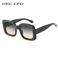 OEC CPO - Original Lady Steam punk Square Sunglasses For Men Fashion Black Sunglasses Women Shades UV400 Ladies Eyeglasses O851