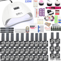 Manicure Set 40/30/20 Colors Gel Nail Polish Set With Nail drill Machine LED Nail lamp Dryer Manicure Nail Kit Nail Set Art Tool