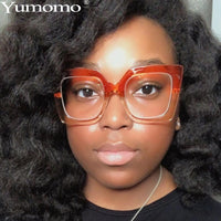 YUMOMO - Original Vintage Transparent Square Glasses Women Men Clear Glasses Optical Eyeglasses Frame Lens Spectacle Frame Unisex Anti Blue Light