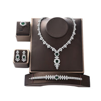 Original Jewelry Set HADIYANA Vintage Women Wedding Party Necklace Earrings Ring And Bracelet Set Cubic Zircon CNY0061 Conjunto de joyas