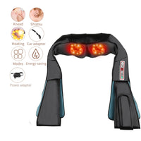 3D kneading Shiatsu Infrared Heated Kneading Car/Home Massagem Cervical Back Neck Massager Shawl Device Shoulder Massager