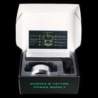 New Professional Mini  AURORA II Digtal  LCD Tattoo Power Supply with Power Adaptor for Coil &amp; Rotary Tattoo Machines