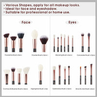 Jessup Beauty 25pcs Makeup Brush Set Natural Hair maquiagem professional complete Foundation Eyeshadow Contour Highlighter T155