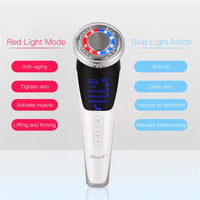 EMS Hot Cool Facial Massager Sonic Vibration Ion LED Photon Anti Aging Skin Rejuvenation Lifting Tighten Face Skin Care Beauty 4