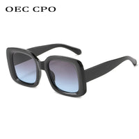 OEC CPO - Original Lady Steam punk Square Sunglasses For Men Fashion Black Sunglasses Women Shades UV400 Ladies Eyeglasses O851