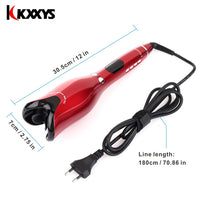 Automatic Hair Curling Iron Air Curler Wand Curl 1 Inch Rotating Magic Salon Auto Curlers LCD Display