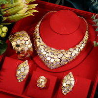Original GODKI Famous Brand Bling Sequins Luxury Africa Dubai Jewelry Sets For Women Wedding Party Zircon Wedding Bridal Jewelry Set Gift