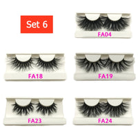 Resuable Mink Eyelashes 25mm Fluffy Lashes Wholesale Long Fake False Full Strip Eye Lashes In Bulk Vendor Supplier 10 Pairs