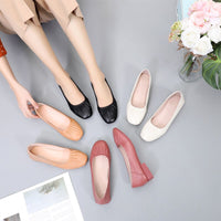 Original GKTINOO Shoes Soft Comfortable Genuine Leather Shoes Ladies Low Heels Soft Office Lady Work Shoes Slip On Pumps For Women