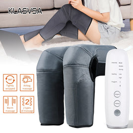 Leg Air Compression Massager Heated for Thigh Knee and Calf Circulation  3 Intensities 2 Modes 2 Temperatures Massage Relaxation