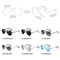 FUQIAN - Original Classic Pilot Polarized Sunglasses Men Fashion Metal Sun Glasses Women Black Driving Eyeglasses Goggle UV400