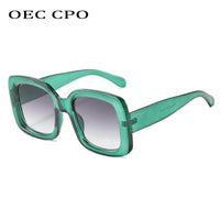 OEC CPO - Original Lady Steam punk Square Sunglasses For Men Fashion Black Sunglasses Women Shades UV400 Ladies Eyeglasses O851