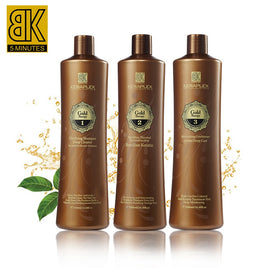 BKKERAPLEX - Brazilian Keratin Hair Treatment Set Straightener Straightening Smoothing For Curly Hair With Keratin Shampoos And Conditioners