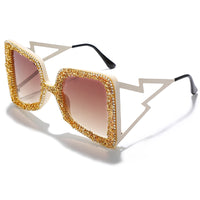 Original Oversized Rhinestone Sunglasses Women 2020 Steampunk Diamond Sunglasses Square Punk Eyeglasses Gradient Handmade Sunglasses Men