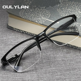 Oulylan Retro Reading Glasses Men Women Ultralight Anti-fatigue Hyperopia  Eyeglasses Prescription Diopter +1.0 1.5 2.0 4.0