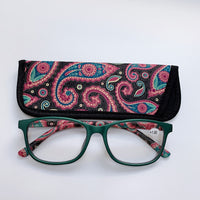 HONEY JOE - Original Vintage Reading Glasses for Women Men with Matching Pouch Spring Hinge Pocket Presbyopic Eyeglasses Frame Prescription +1.0~+4.0