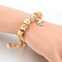 Original YADA Gifts (new hot）INS Golden owl Bracelets&amp;Bangles For Women heart love gold Bracelets Charm Crystal Jewelry Bracelet BT200214