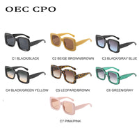 OEC CPO - Original Lady Steam punk Square Sunglasses For Men Fashion Black Sunglasses Women Shades UV400 Ladies Eyeglasses O851