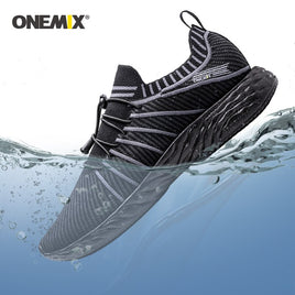 Original ONEMIX top sale waterproof   Casual Sport Shoes Summer Ultralight Elastic Running Sneakers  Training Tennis Shoes