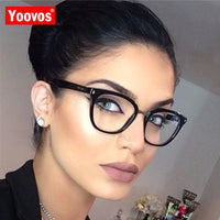 Yoovos 2021 Glasses For Women/Women Luxury Eyeglasses Frames Retro Transparent Lens Plastic Eyewear Women Mirror Gafas De Mujer