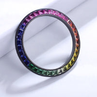 Original Pirmiana Customized Watch Bezel Daytona Rainbow 40mm Inserts Made Out of Stainless Steel with Created Sapphire