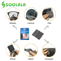 SOOLALA - Original 3pcs Glasses Anti-Fog Cloth 15x14.5cm Microfiber Eyeglasses Cleaner For Lenses Eyewear Accessories Anti-Fogging Cloth