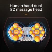 Jinkairui Electric Heat Neck Shoulder Back Waist Leg Foot Body Cervical Massager with 16 Roller Massage Cushion Car Home