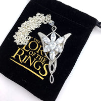 Original 925 Sterling Sliver Wedding Jewelry Lord Princess Arwen Evenstar Pendant Necklaces for Women Arwen Crystal