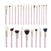 Jessup 25pcs Professional Makeup Brushes Set Natural-Synthetic Foundation Powder Eyeshadow Make up Brush Blushes Black T175