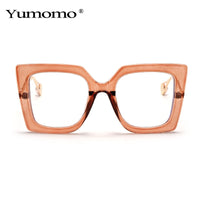 YUMOMO - Original Vintage Transparent Square Glasses Women Men Clear Glasses Optical Eyeglasses Frame Lens Spectacle Frame Unisex Anti Blue Light