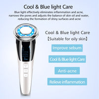 Mesotherapy Electroporation RF Radio Frequency Facial LED Photon Light Therapy Machine Face Lifting Beauty Skin Massager