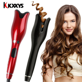 Automatic Hair Curling Iron Air Curler Wand Curl 1 Inch Rotating Magic Salon Auto Curlers LCD Display