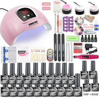 Manicure Set 40/30/20 Colors Gel Nail Polish Set With Nail drill Machine LED Nail lamp Dryer Manicure Nail Kit Nail Set Art Tool