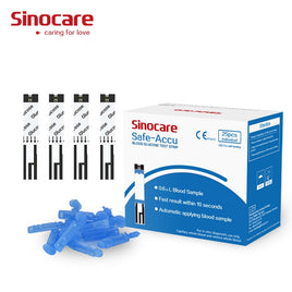 blood test sugar strips Sinocare 25 50 100 200 Separated Blood Glucose Test Strips and Lancets (for Safe-Accu only)