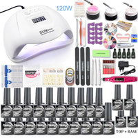 Manicure Set 40/30/20 Colors Gel Nail Polish Set With Nail drill Machine LED Nail lamp Dryer Manicure Nail Kit Nail Set Art Tool