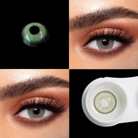FRESH LADY - Original Official 1 pair Natural Contact Colored Lenses For Eyes Mocha Green 1Pair Multicolor Lens Soft Yearly Pupils Beauty Makeup