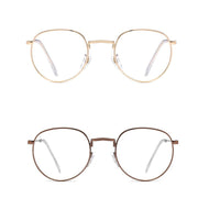 RBROVO - Original 2021 Round Glasses Frame Women Vintage Glasses Women Clear Lens Eyeglasses Frames Women/Men Metal Lentes De Lectura Mujer