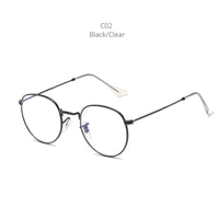 RBROVO - Original 2021 Round Glasses Frame Women Vintage Glasses Women Clear Lens Eyeglasses Frames Women/Men Metal Lentes De Lectura Mujer