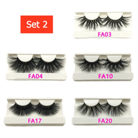 Resuable Mink Eyelashes 25mm Fluffy Lashes Wholesale Long Fake False Full Strip Eye Lashes In Bulk Vendor Supplier 10 Pairs