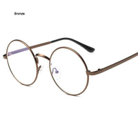 Original Round Metal Glasses for Computer Anti Blue Ray Frame Women Men Eyeglasses Transparent Spectacles Oculos De Grau