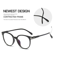 YOOSKE Women Glasses Frame Men Anti Blue Light Eyeglasses Frame Vintage Round Clear Lens Glasses Optical Spectacle Frame