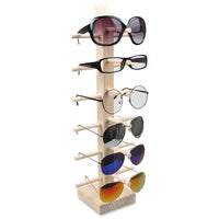 Original New Sun Glasses Eyeglasses Wood Display Stands Shelf Glasses Display Show Stand Holder Rack 9 Sizes Options Natural Material