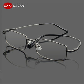 UVLAIK Titanium Alloy Glasses Frames Men Women Spectacle Transparent Eyeglasses Frame Business Eye Glasses Optical Glasses