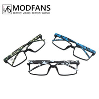 Original Oversized Reading Glasses Men Squared Frame Readers Vision Presbyopic High Quality Eyeglasses With Camouflage Leg +1+1.5+2+2.5+3