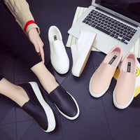 Original Women Sneakers Leather Shoes Spring Trend Casual Flats Sneakers Female New Fashion Comfort Slip-on Platform Vulcanized Shoes