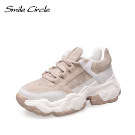 Original Smile Circle Women Sneakers Breathable Shoes 2019 spring new Flat Platform shoes girl Thick bottom Outdoor Ladies shoes