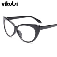 VIKULSI - Original 2017 New Sexy Cat Eye Optical Glasses Women Transparent Eyewear Brand Designer Vintage Clear Eyeglasses Optical Frame oculos