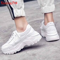 Original Krazing pot 2022 full grain leather platform streetwear superstar lace up round toe white sneakers leisure vulcanized shoes L97